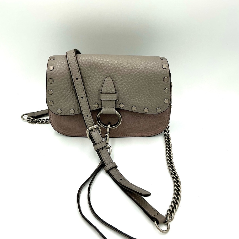 Rebecca Minkoff Taupe and Brown Leather Crossbody Bag